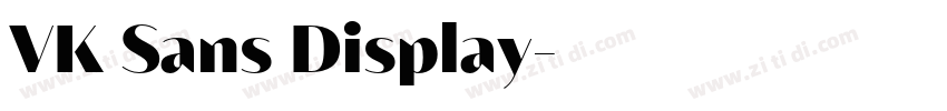 VK Sans Display字体转换